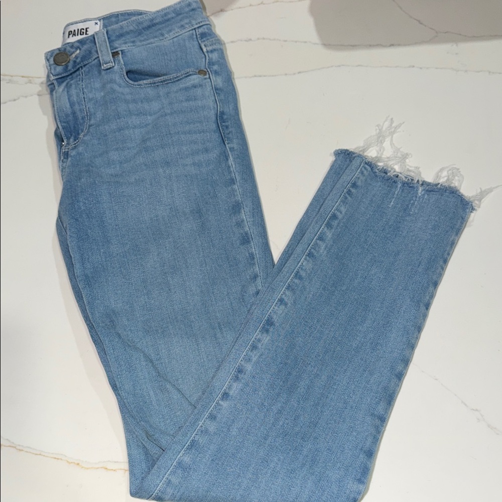 PAIGE Sky Blue Ankle Jeans